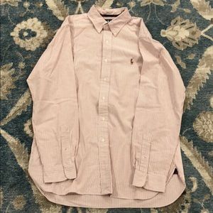 Ralph Lauren classic fit striped button down SZ L